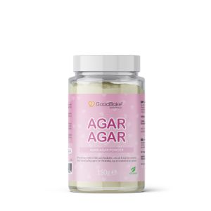GoodBake Agar-Agar Pulver (150g), pflanzliche, vegane Alternative zu Gelatine