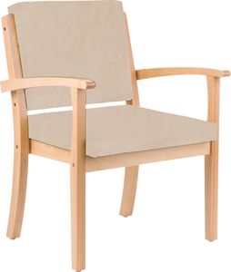 Stuhl für Schwergewichtige mit Armlehnen bis 250kg Alexander XXL Adipositas Schwerlaststuhl CleanStoff Sensa Creme