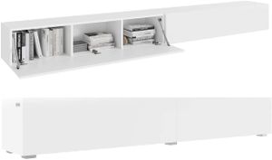 PLATAN ROOM Fernsehschrank TV-Lowboard 280 cm (2x140) In Weiß Hängend Oder Stehend Matt