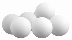 Sunflex Tischtennisbälle - 6 Bälle Weiß 50 mm | Tischtennisball Plastikball Ball Tischtennis TT Tabletennis