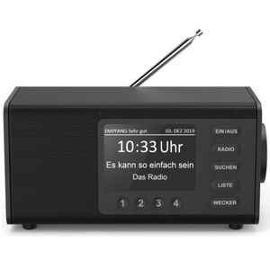 Hama DR1000DE Heimradio schwarz Digitalradio UKW/DAB/DAB+/4 Zoll-TFT-Display