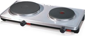 Einzelkochplatte AK 3099/E, Gussheizplatten, Edelstahlgehäuse, stufenlose Temperaturregelung, 3000 Watt