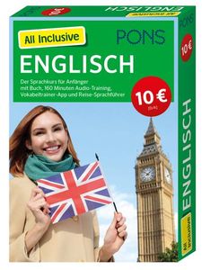 PONS All Inclusive Englisch: Der Sprachkurs für Anfänger mit Buch, 160 Minuten Audio-Training, Vokabeltrainer-App und Reise-Sprachführer (PONS All inclusive Sprachkurs)