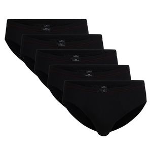 Götzburg Herren Briefs 5er Pack - Single Jersey, Unterwäsche Set, Cotton Stretch Schwarz L