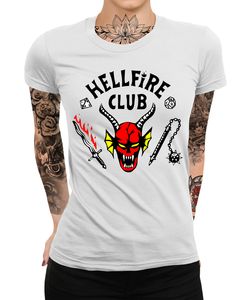 Hellfire Club - Stranger Things Hawkings Damen T-Shirt, Weiß, S, Vorne