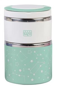 Saro thermosflasche für Babynahrung Galaxy 820 ml mintgrün 3-teilig