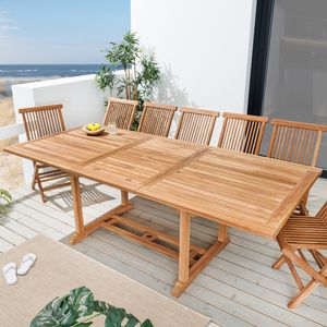 Ausziehbarer Gartentisch EMPIRE TEAK 170/230cm natur Teakholz Ausziehbarer Gartentisch EMPIRE TEAK 170/230cm natur Teakholz