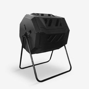Trommelkomposter Rotierender Komposter für Garten 160 Liter zwei Fächer Abacus  Stark Höhe (cm): 95, Breite (cm): 65,5, Tiefe (cm): 70, Zusammensetzung: PP, STEEL, Modelle: ABACUS, Länge (cm): 70
