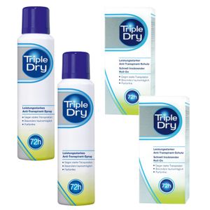 TRIPLE DRY Anti-Transpirant Deo-Spray 2x + Anti-Transpirant Deo Roll-On 2x Set