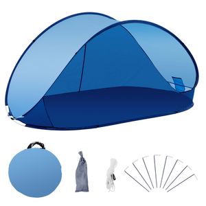Strandmuschel Pop Up Strandzelt Dunkelblau Wetter- und Sichtschutz Zelt