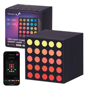 YEELIGHT Cube Smart Lamp - Light Gaming Cube Matrix - Erweiterung WLAN matter Black Neu