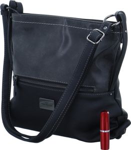 Tom Tailor Elin Reißverschlusstasche, Umhängetasche Damen, 27,5 x 26,5 x 11 cm, 8 Liter Schwarz Tom Tailor Elin Reißverschlusstasche, Umhängetasche Damen, 27,5 x 26,5 x 11 cm, 8 Liter Schwarz