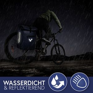 Valkental ValkOne 3in1 Fahrradtasche - perfekt für deinen Alltag!, Farbe:blau