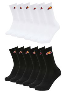 ellesse Uni Socken, 6 Paar - Tamuna, Crew Socken, Logo Schwarz 40-43