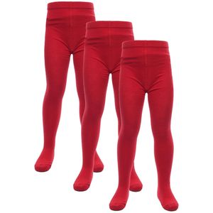 Mädchen Baumwolle Reich Uniform Schule Rot Strumpfhosen Pack Of 3 Warm Dick 158
