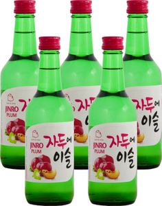 5er-Pack Hitejinro Soju Jinro Plum (5x 360ml) | Soju mit Pflaumengeschmack alc. 13% vol.
