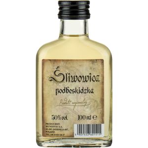 sliwowica Podbeskidzka (Sliwowitz, Pflaumenschnaps) 100 ml | Flavoured Vodka, Pflaumen-Wodka |100 ml | 50% Alkohol | Mundivie | Geschenkidee | 18+