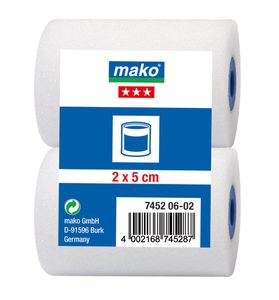 Mako Mini-Lackroller Ersatzwalzen 5 cm, 2 stk.