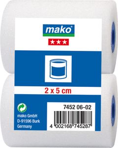 Mako Mini-Lackroller Ersatzwalzen 5 cm, 2 stk.