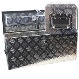 Aluminium Alu Transportkiste Kiste Transportbox abschließbar 73 x 24 x 32 cm