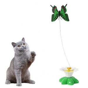 Katzenspielzeug 360° drehbares Interaktives Katzenspielzeug fliegender Schmetterling Katzenspielzeug