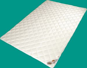 Matratzenauflage 90x200 Matratzenschoner Baumwoll Auflage weiß 4 Gummis