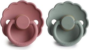 FRIGG Daisy Schnuller Dusty Rose / Lily 0-6 Mte 2 Stück