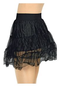 K84250841-44-46 schwarz Damen Petticoat kurz Unterrock Gr.44-46