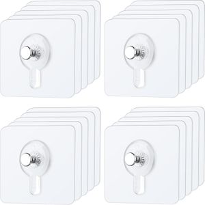 20 Stück Bilderhaken Selbstklebend, Transparent Klebehaken Bilder Aufhängen Ohne Bohre, Klebehaken Bilderrahmen, Bildaufhänger Selbstklebend für Bilder, Poster, Fotos, Dekorative Gemälde (20)