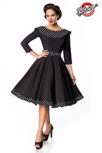 Belsira Premium Swing-Kleid schwarz/weiß S