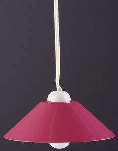 Hängelampe LED mit farbigem Schirm für Puppenhaus, Farbe rosa
