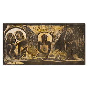 Coloray Obrázek vytištěný na plátně 140x70cm Umělecké tisky Nástěnné umění na plátně Malba na plátno - Tito bohové atua gauguin