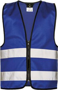 Korntex KWRX | Kinder Safety Vest for Kids with Zipper EN1150 - Farbe: Royal Blue - Größe: XS (3-6 Jahre)