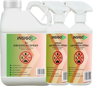 INSIGO 5L + 2x500ml Anti-Insekten-Spray, Anti-Insekten-Mittel, Insektenvernichter, Insektenschutz, Ungeziefermittel, gegen Ungeziefer & Insekten, Vernichtung, für Innen & Außen