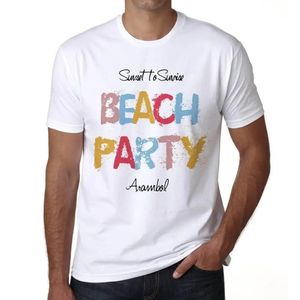 Herren Grafik T-Shirt Arambol Strand Party – Arambol Beach Party – Öko-Verantwortlich Vintage Jahrgang Kurzarm Lustige Druck Geburtstag Geschenk Mann