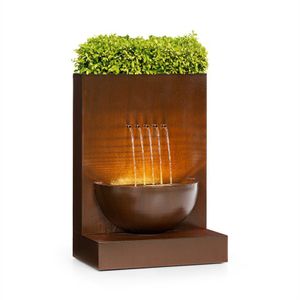 Blumfeldt Windflower fontána, 11 W, 750 l/h, LED pás, pozinkovaný kov, hnedá
