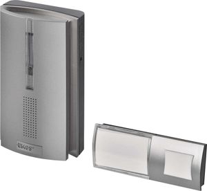 EMOS Kabellose Türklingel, Funkklingel Set mit Repeater: Unbegrenzte Reichweite, batteriebetrieben, 5 Lautstärken bis  85 dB, P5763
