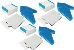 vhbw Filter-Set kompatibel mit Thomas Cycloon Hybrid Perfect Air, Cycloon Hybrid LED Parquet, Cycloon Hybrid Pet & Friends Staubsauger - 15x Filter