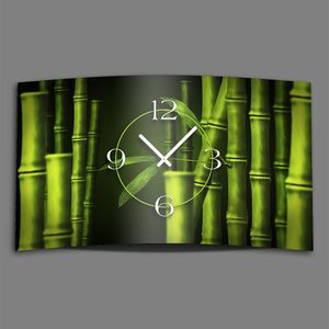 Bambus Designer Wanduhr modernes Wanduhren Design leise kein ticken dixtime 3DS-0096