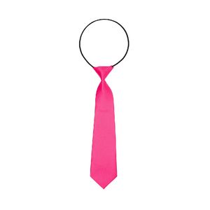 Oblique Unique Kinder Krawatte Schlips gebunden dehnbar - pink