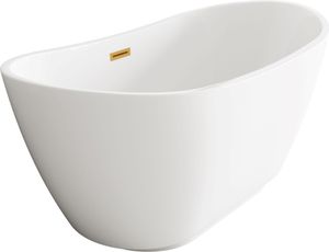 Balneo Badewanne Freistehend PARMA 170x72cm Acryl Deckel Klick-Klack Stöpsel gold glänzend Balneo Badewanne Freistehend PARMA 170x72cm Acryl Deckel Klick-Klack Stöpsel gold glänzend
