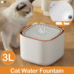 3L Katzenbrunnen, Automatischer Katzen Trinkbrunnen für Katzen und Hunde, Ultra leiser Wasserbrunnen (Weiss)