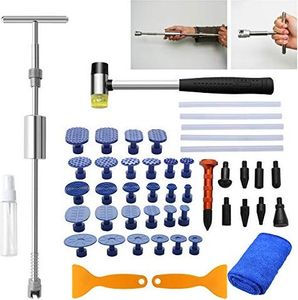 karpal Dellen Reparatur Set, Ausbeulwerkzeug Lackfreies, Paintless Dent Removal Kit Auto Reparaturset, Dent Reparaturset fuer Fahrzeug Dellen Hagel Schaden Ausbeulen Entfernen¡­