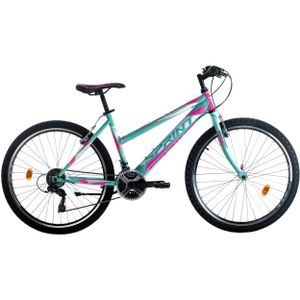 ACTIVE LADY 26 "x430, RIGID FRAME COLOR: Turquoise MATT, STICKERS: White/Neon Pink, 18 SPEEDS
