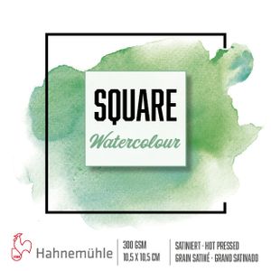 Hahnemühle Square Watercolour - 300 g/m² - 10,5 x 10,5 cm - satiniert - 15 Blatt
