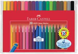 FABER-CASTELL Fasermaler GRIP COLOUR MARKER 20er Etui