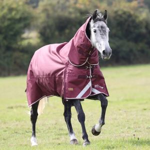 Highlander Plus - kombinovaný koberec pro koně ER1630 (198 cm) (vínově červená)
