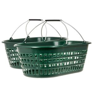 SIDCO Gartenkorb 2 x Allzweckkorb Erntekorb Gemüse Tragekorb Obstkorb Kartoffelkorb Kunststoff