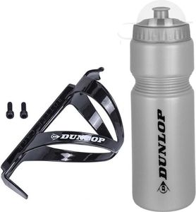 Bidon Na Bicykel Dunlop 750 Ml S Košíkom Strieborný