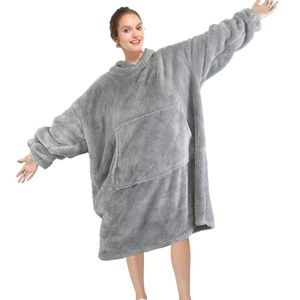 Fleecepullover Pullover Damen Hoodie Oversize kapuzenweatshirt Wohndecke mit Ärmeln und zwei Taschen, Geschenke für Frauen Herren Fleecepullover Pullover Damen Hoodie Oversize kapuzenweatshirt Wohndecke mit Ärmeln und zwei Taschen, Geschenke für Frauen Herren